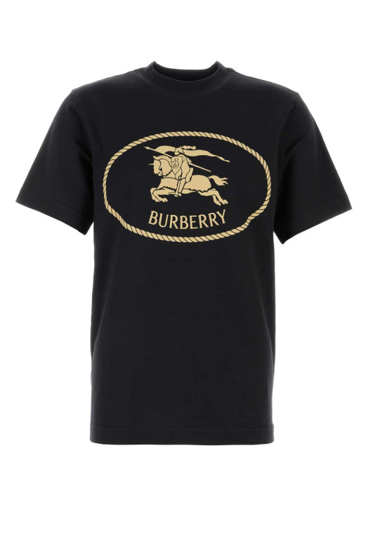 Black cotton t-shirt Black BURBERRY (8110953)