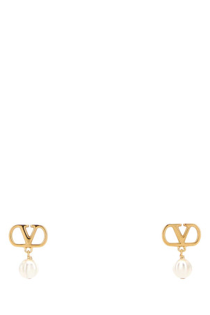 Gold metal VLogo Signature earrings VALENTINO GARAVANI (9W2J0CC8UXM)