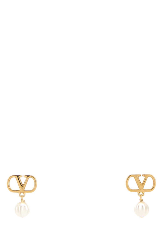 Gold metal VLogo Signature earrings VALENTINO GARAVANI (9W2J0CC8UXM)