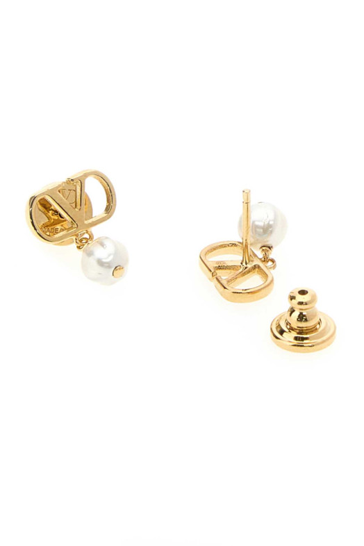 Gold metal VLogo Signature earrings VALENTINO GARAVANI (9W2J0CC8UXM)