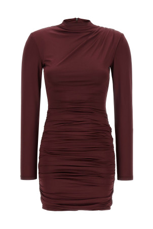 Draped dress Bordeaux