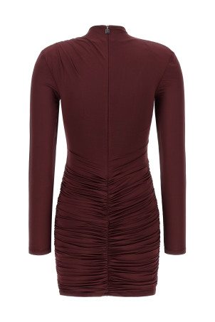 Draped dress Bordeaux