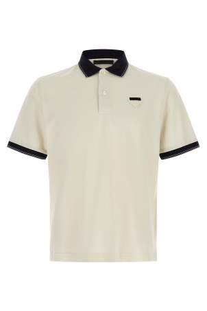 Triangle logo polo shirt Black-grey