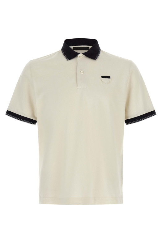 Triangle logo polo shirt Black-grey