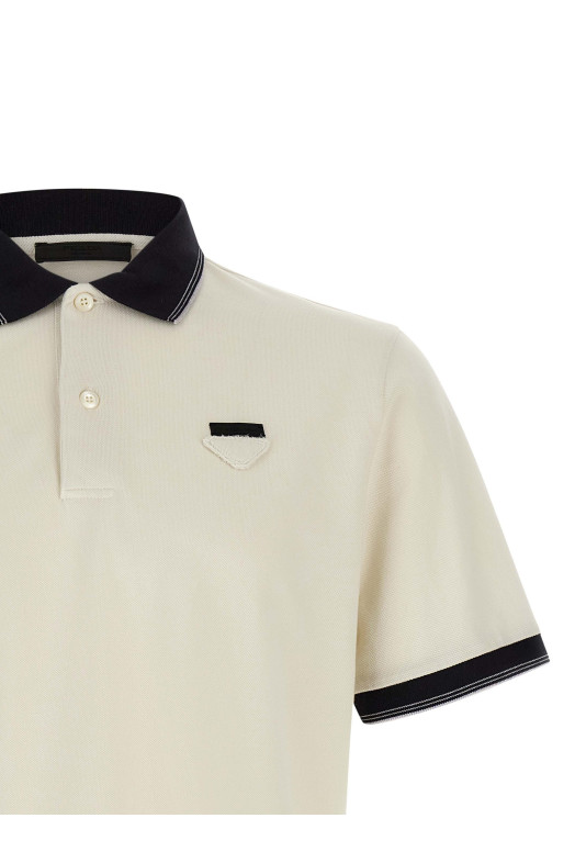 Triangle logo polo shirt Black-grey