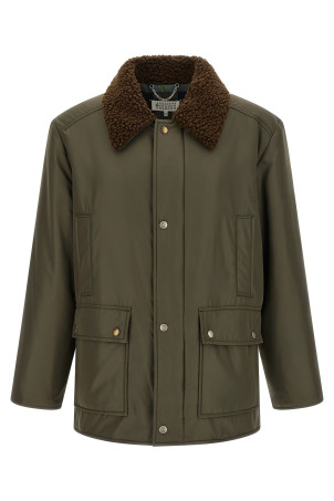 Парка с воротником из овчины, зелёная MAISON MARGIELA S50AM0664S76420728