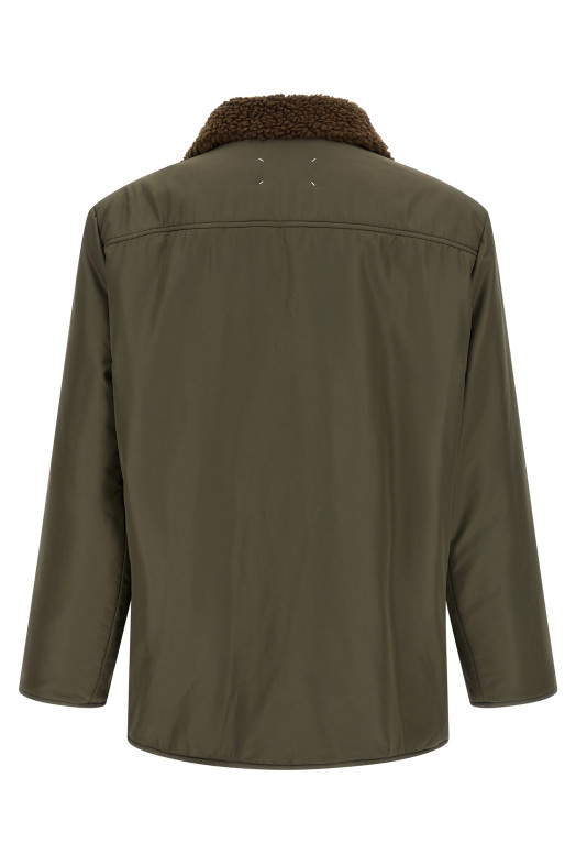 Парка с воротником из овчины, зелёная MAISON MARGIELA S50AM0664S76420728