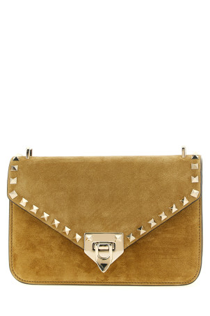 Маленька сумка через плече Valentino Garavani «Rockstud», бежева W2B0T76KQQRDX