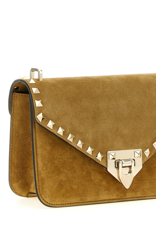 Маленькая сумка через плечо Valentino Garavani «Rockstud», бежевая W2B0T76KQQRDX