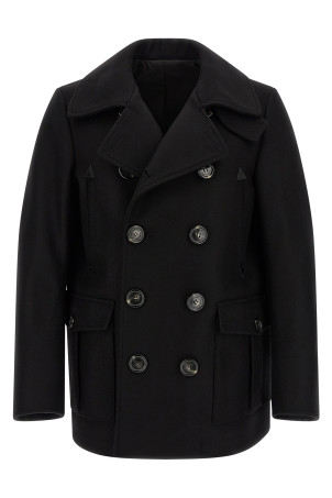 Двобортне пальто, чорне DSQUARED2 S74AA0323S53003900