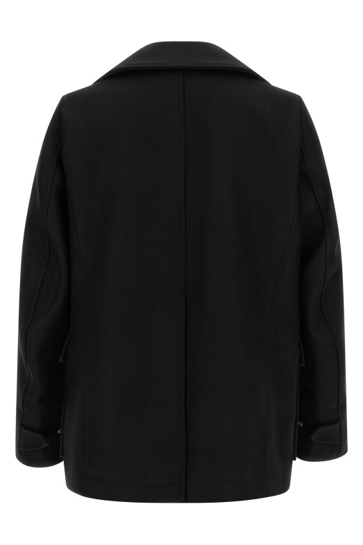 Двубортное пальто черного цвета DSQUARED2 S74AA0323S53003900