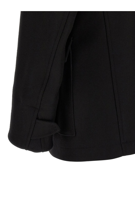 Двубортное пальто черного цвета DSQUARED2 S74AA0323S53003900