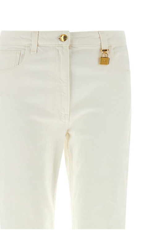 Джинсы Jewel с замком, белые ELISABETTA FRANCHI PJ29I61E2360