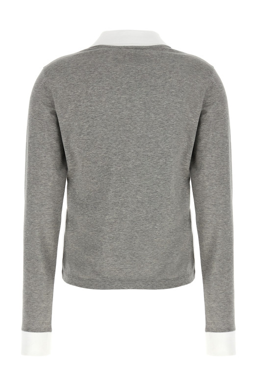 Logo lettering polo shirt Gray