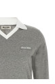 Logo lettering polo shirt Gray