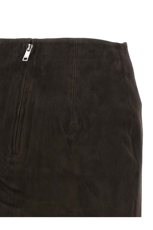 Suede skirt Bordeaux