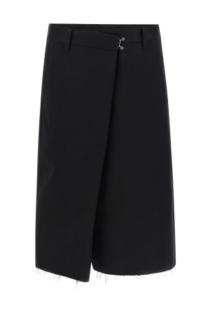 Wrap-up bermuda shorts Black