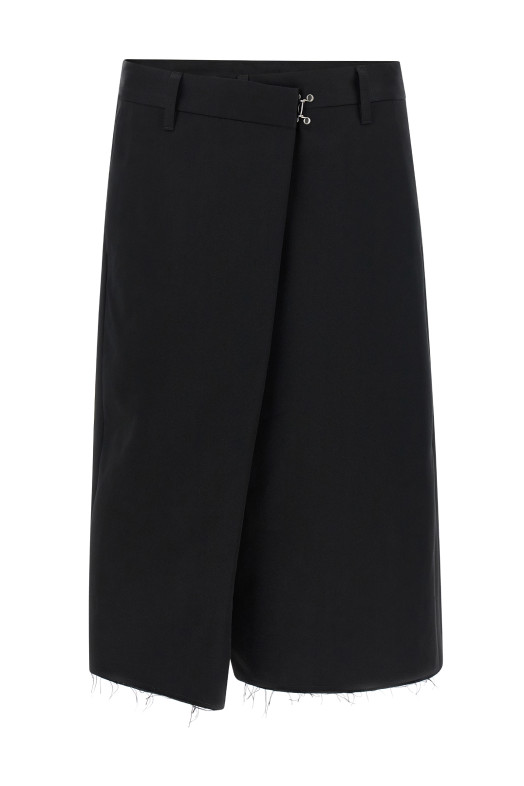 Wrap-up bermuda shorts Black