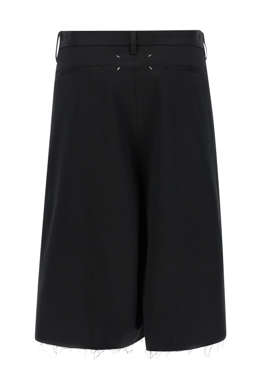 Wrap-up bermuda shorts Black