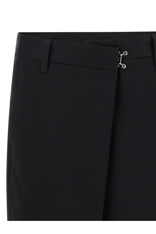 Wrap-up bermuda shorts Black
