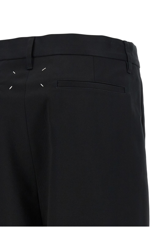 Wrap-up bermuda shorts Black