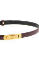 Striped buckle belt Bordeaux