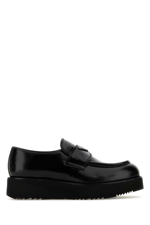 Черные кожаные лоферы PRADA (2DG147FX023055)