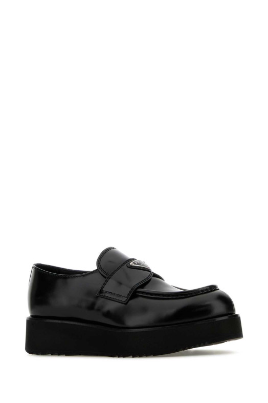 Черные кожаные лоферы PRADA (2DG147FX023055)