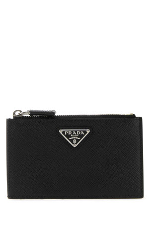 Чорний шкіряний картхолдер Black PRADA (2MC086QHH)