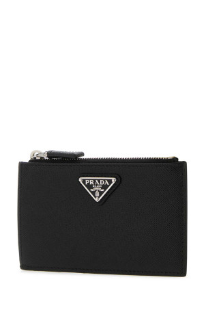 Чорний шкіряний картхолдер Black PRADA (2MC086QHH)