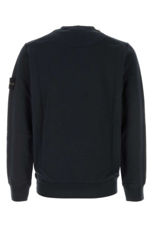 Бавовняна кофта темно-синього кольору Black STONE ISLAND (610004451)