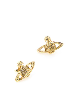Gold metal Mini Bas Relief earrings VIVIENNE WESTWOOD (6202003302R121CN)