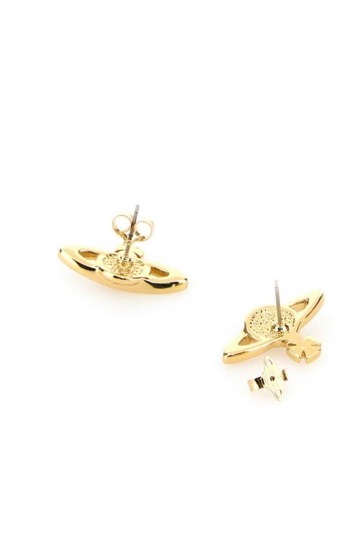 Gold metal Mini Bas Relief earrings VIVIENNE WESTWOOD (6202003302R121CN)