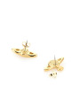 Gold metal Mini Bas Relief earrings VIVIENNE WESTWOOD (6202003302R121CN)