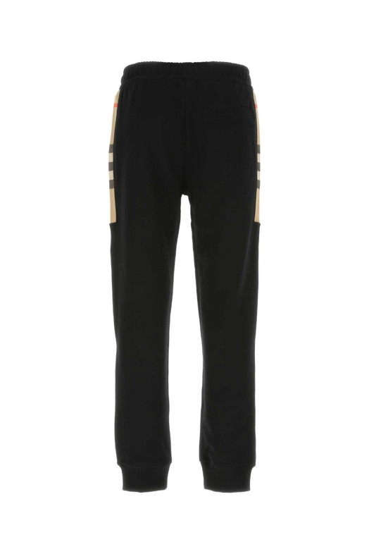 Black stretch cotton joggers Black BURBERRY (8059066)