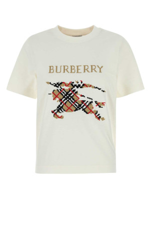 Ivory stretch cotton t-shirt BURBERRY (8110955)