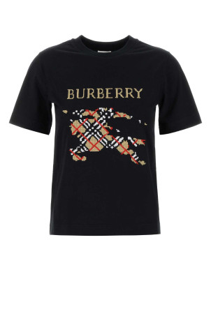 Black stretch cotton t-shirt Black BURBERRY (8110957)