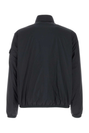 Темно-синяя нейлоновая куртка-пуховик Breezes черного цвета MONCLER (L10911A00014597YD)