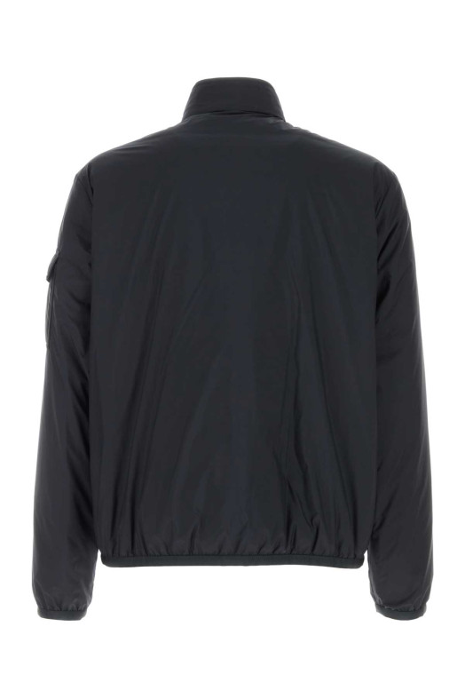 Темно-синяя нейлоновая куртка-пуховик Breezes черного цвета MONCLER (L10911A00014597YD)