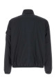Темно-синяя нейлоновая куртка-пуховик Breezes черного цвета MONCLER (L10911A00014597YD)
