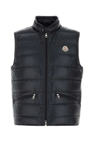 Темно-синя нейлонова безрукавка Gui з пухом, чорна, MONCLER (L10911A1070053029)