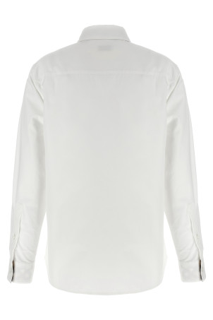 Рубашка с вставками в клетку Burberry, белая 8111217WHITE