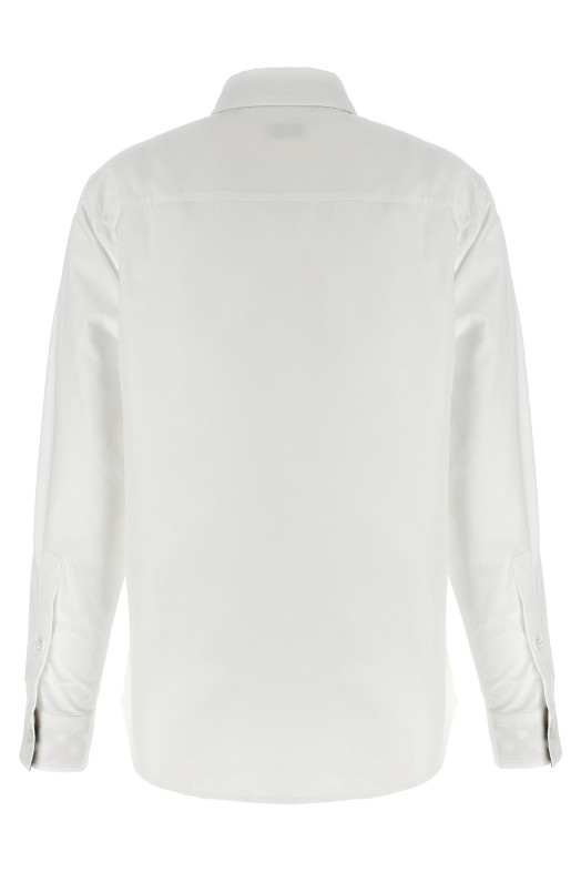 Рубашка с вставками в клетку Burberry, белая 8111217WHITE