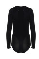 Long sleeves crew neck bodysuit Black