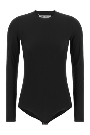 Боди с длинными рукавами и круглым вырезом, чёрный MAISON MARGIELA S51NA0056S20518900