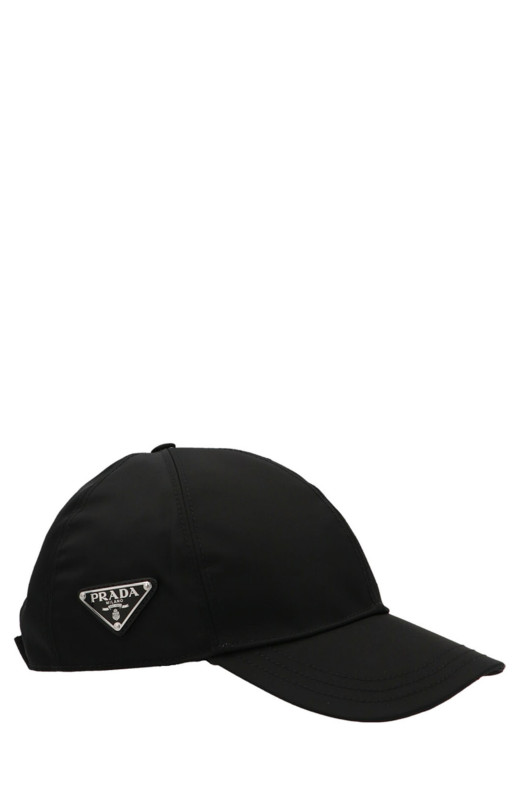 Кепка с логотипом Re-Nylon, черная PRADA 2HC2742DMIF0002