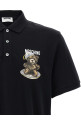 Поло с принтом, чёрное MOSCHINO V160852421555