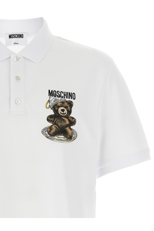 Футболка-поло «Press», белая MOSCHINO V160852421001