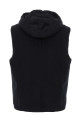Padded wool vest Black