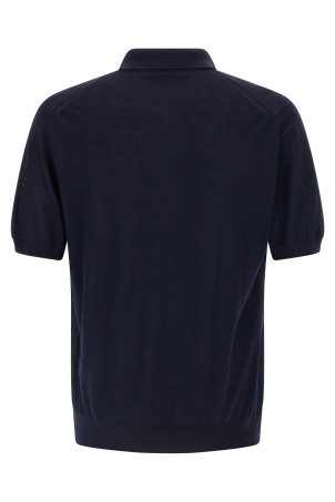 Wool polo shirt Blue